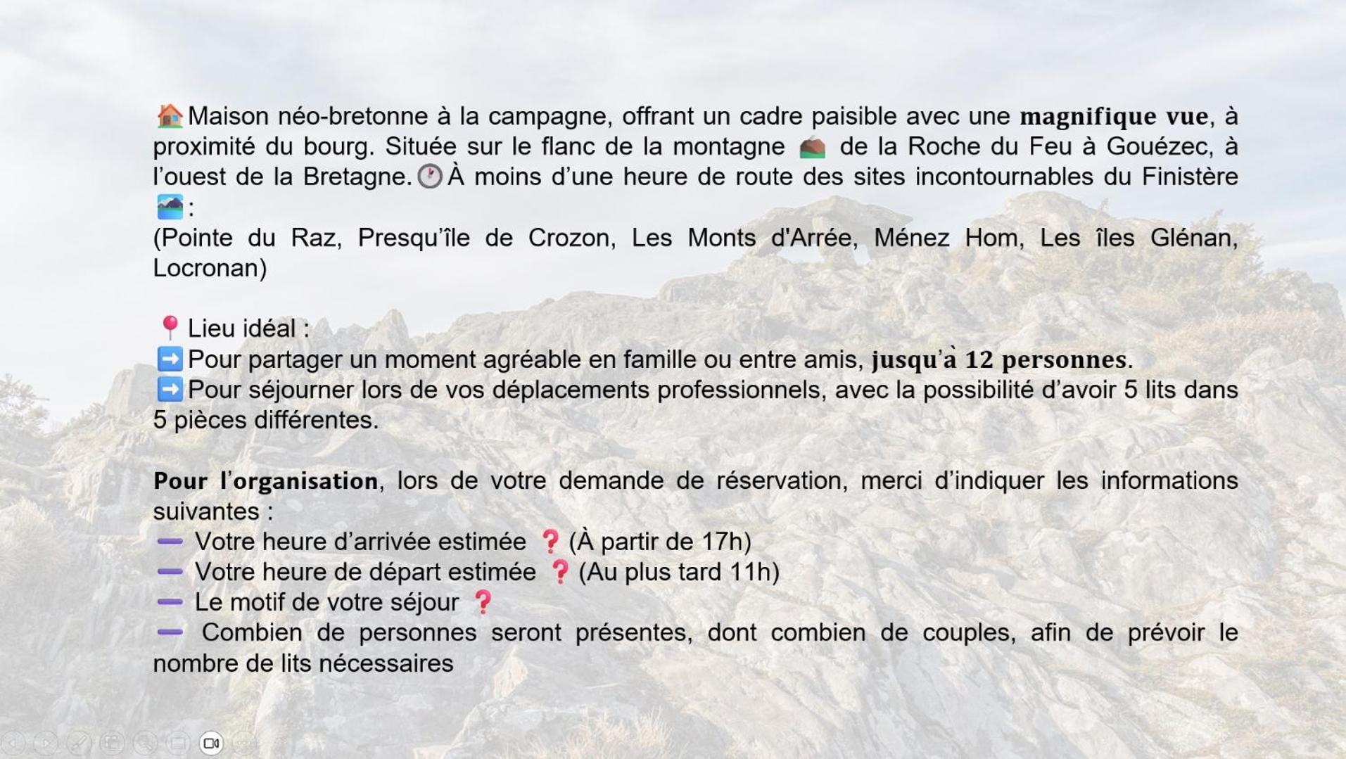 Maison Entre Terre Et Hébergement de vacances *